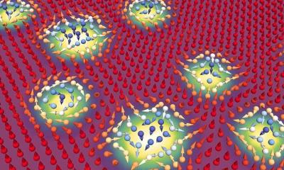 Skyrmions and antiskyrmions in a frustrated magnet photo